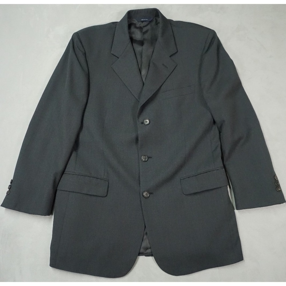 Brooks Brothers Wool Blazer Mens 40R Charcoal Gray Made in Italy Sport‎ Coat